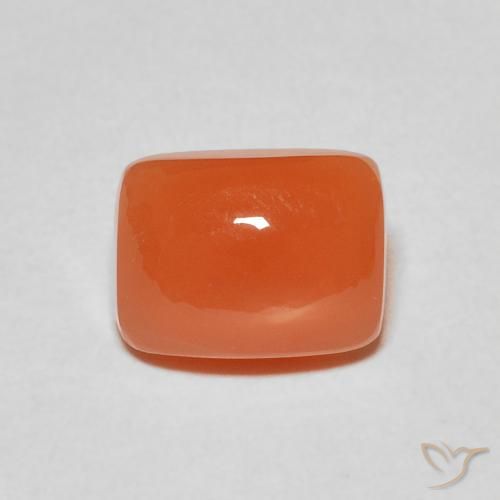 2.54ct طبيعي برتقالى نارى حجر القمر, وسادة, نصف شفاف, Photo A