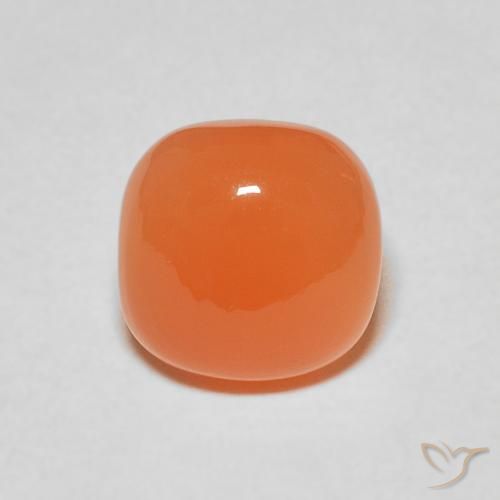 2.19ct طبيعي برتقالى غامق حجر القمر, وسادة, نصف شفاف, Photo A