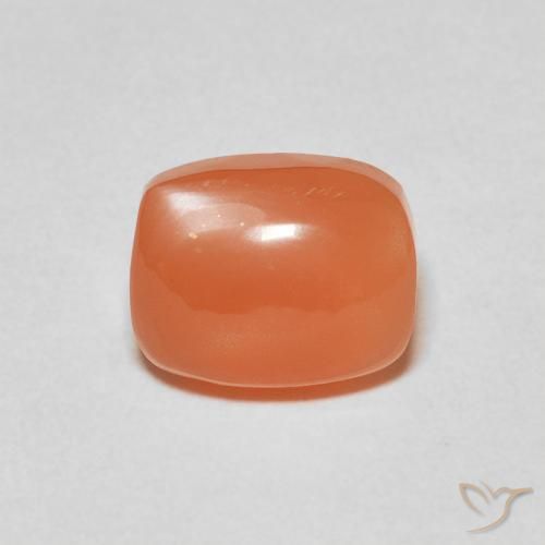 2.21ct طبيعي برتقالى غامق حجر القمر, وسادة, نصف شفاف, Photo A