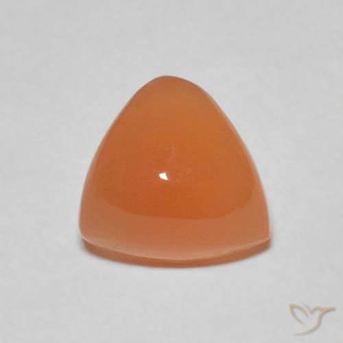 1.93ct طبيعي برتقالى محمر حجر القمر, مثلثى, نصف شفاف