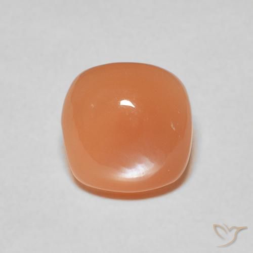 1.99ct طبيعي برتقالى محمر فاتح حجر القمر, وسادة, نصف شفاف