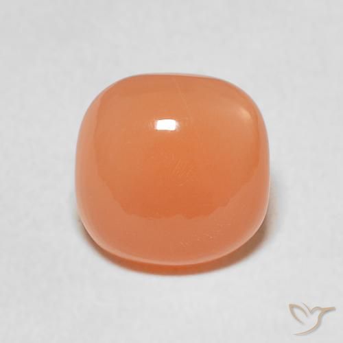 1.89ct طبيعي برتقالى محمر فاتح حجر القمر, وسادة, نصف شفاف, Photo A