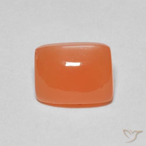 2.40ct طبيعي برتقالى غامق حجر القمر, وسادة, نصف شفاف