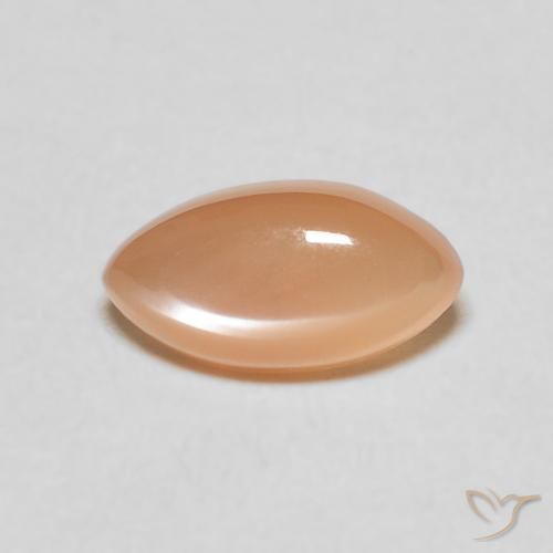 1.47ct طبيعي Medium Light-Orange حجر القمر, ماركيز, نصف شفاف