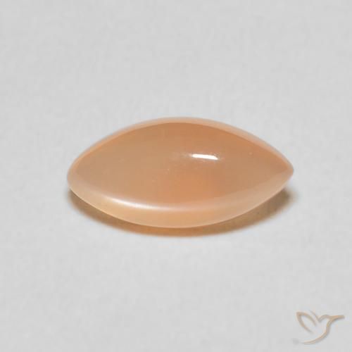 1.16ct طبيعي برتقالى خوخى حجر القمر, ماركيز, نصف شفاف
