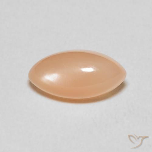 1.51ct طبيعي Medium Light-Orange حجر القمر, ماركيز, نصف شفاف
