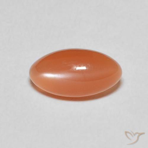 1.52ct طبيعي برتقالى غامق حجر القمر, ماركيز, نصف شفاف