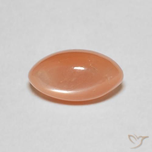 1.34ct طبيعي برتقالى متوسط حجر القمر, ماركيز, نصف شفاف