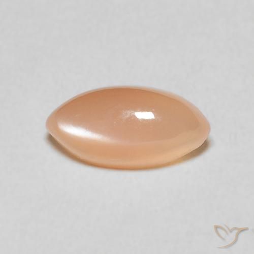 1.35ct طبيعي Medium Light-Orange حجر القمر, ماركيز, نصف شفاف, Photo A
