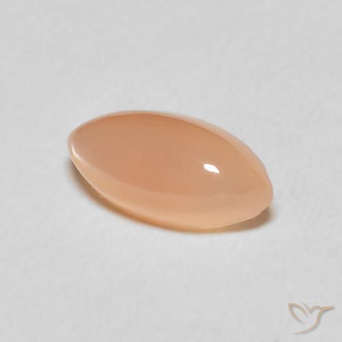 حجر القمر Medium Light-Orange طبيعي، ماركيز، 1.35 قيراط، نصف شفاف