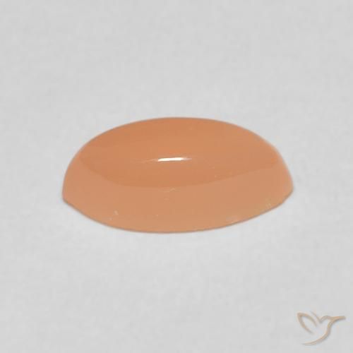 حجر القمر Medium Light-Orange طبيعي، ماركيز، 1.35 قيراط، نصف شفاف