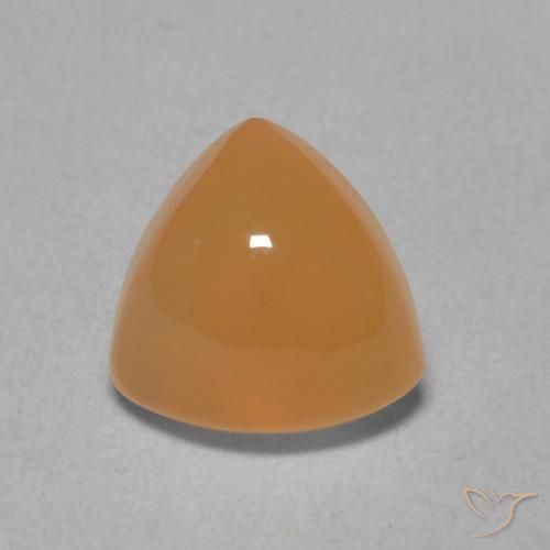 1.82ct طبيعي برتقالى خوخى حجر القمر, مثلثى, نصف شفاف