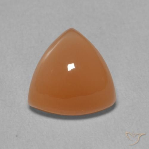 1.91ct طبيعي برتقالى مشمشى دافئ حجر القمر, مثلثى, نصف شفاف