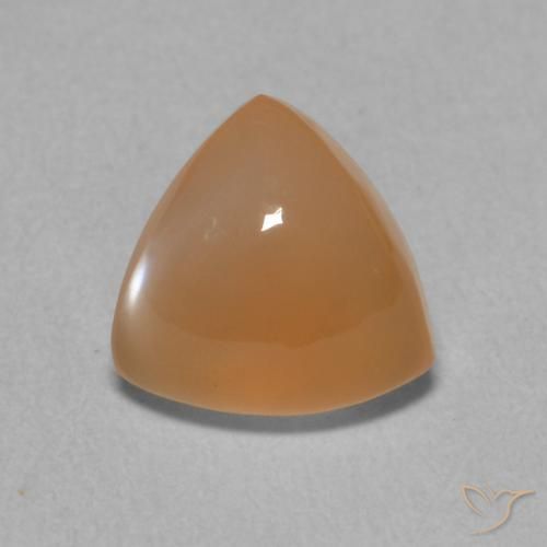 1.81ct طبيعي برتقالى متوسط حجر القمر, مثلثى, نصف شفاف