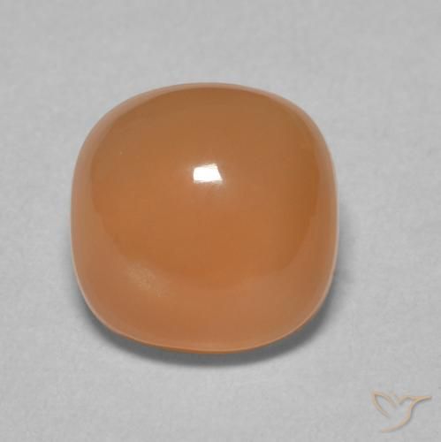2.30ct طبيعي برتقالي فاتح حجر القمر, وسادة, نصف شفاف