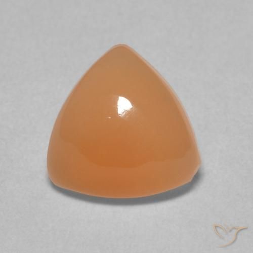 1.67ct طبيعي برتقالى محمر فاتح حجر القمر, مثلثى, نصف شفاف