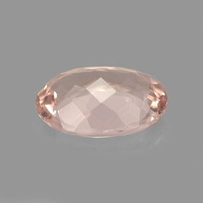 مورغانيت طبيعي بلون وردي فاتح، وزن ‎3.46‎ قيراط، شكل بيضاوى، مقاس ‎12.1x9‎ مم