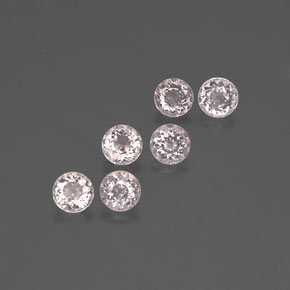 أحجار مورغانيتي وردي فاتح طبيعية، قصة دائرى، قليلا جدا، وزنها  قيراط