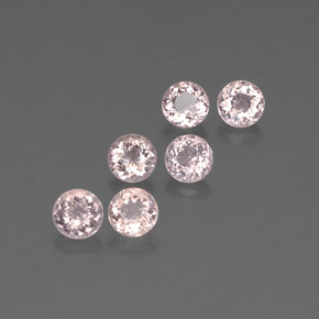 أحجار مورغانيتي سالمون وردي طبيعية، قصة دائرى، قليلا جدا، وزنها  قيراط