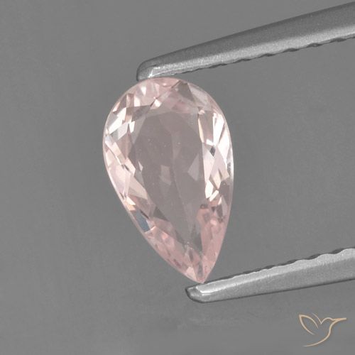 0.55ct طبيعي وردي فاتح مورغانيتي, شكل الكمثرى, VVS-VS