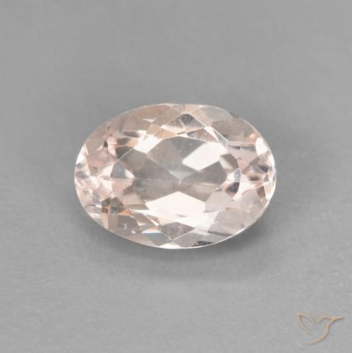 0.91ct طبيعي Medium Light-Pink مورغانيتي, بيضوي, VVS-VS