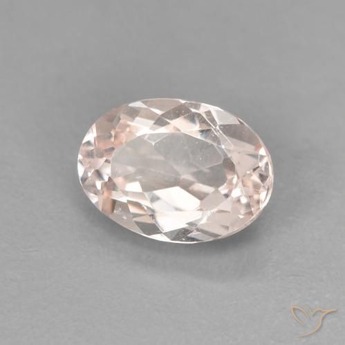 مورغانيتي Medium Light-Pink طبيعي، بيضوي، 0.91 قيراط، VVS-VS