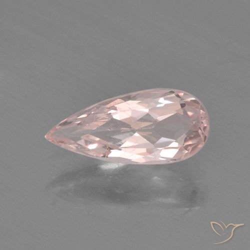 0.77ct طبيعي وردي فاتح مورغانيتي, شكل الكمثرى, VVS-VS