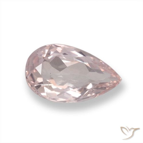 0.92ct طبيعي درجة لون الوردى المرجانى مورغانيتي, شكل الكمثرى, VVS-VS