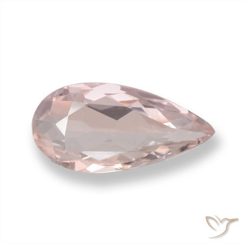 0.92ct طبيعي وردي فاتح مورغانيتي, شكل الكمثرى, VVS
