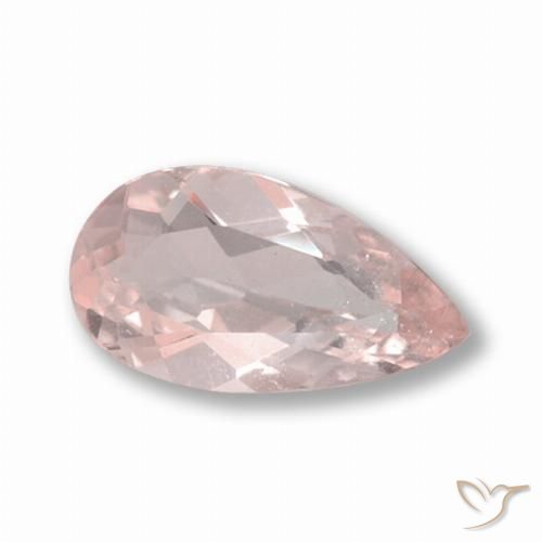 1.03ct طبيعي وردى متوسط مورغانيتي, شكل الكمثرى, قليلا جدا