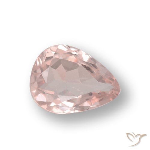 0.65ct طبيعي وردى فلامنجو مورغانيتي, شكل الكمثرى, VVS-VS