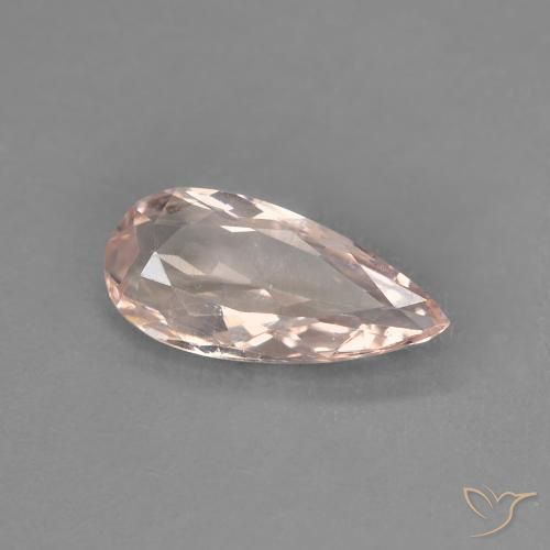 مورغانيتي Medium Light-Pink طبيعي، شكل الكمثرى، 0.90 قيراط، VVS