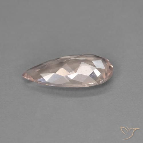 مورغانيتي Medium Light-Pink طبيعي، شكل الكمثرى، 0.90 قيراط، VVS