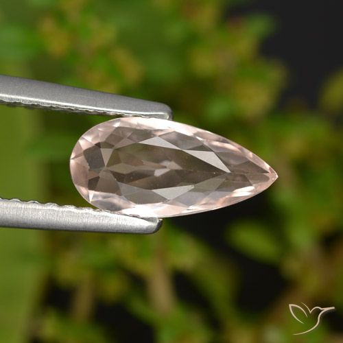 0.70ct طبيعي وردى فاتح-متوسط مورغانيتي, شكل الكمثرى, VVS-VS