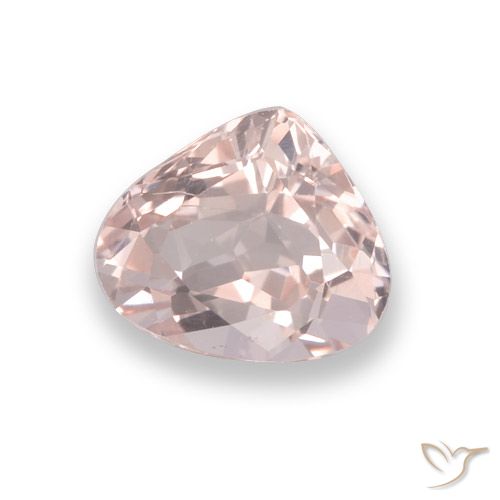 0.76ct طبيعي وردى مرجانى فاتح مورغانيتي, شكل الكمثرى, VVS-VS