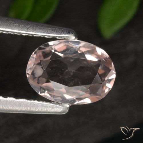 0.54ct طبيعي وردى متوسط مورغانيتي, بيضوي, VVS-VS