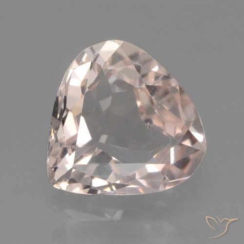 0.56ct طبيعي وردى فاتح-متوسط مورغانيتي, شكل الكمثرى, VVS-VS