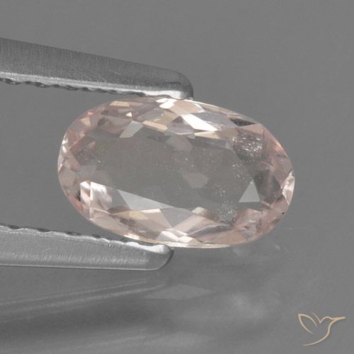 0.52ct طبيعي وردى فلامنجو مورغانيتي, بيضوي, قليلا جدا