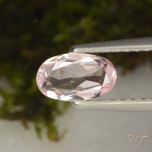 0.46ct طبيعي وردي فاتح مورغانيتي, بيضوي, VVS-VS