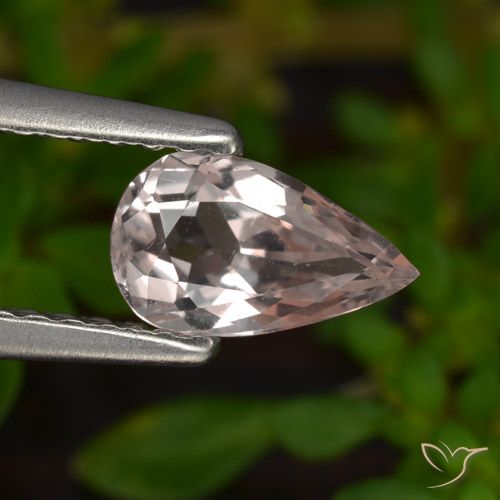 0.51ct طبيعي وردي فاتح مورغانيتي, شكل الكمثرى, VVS-VS