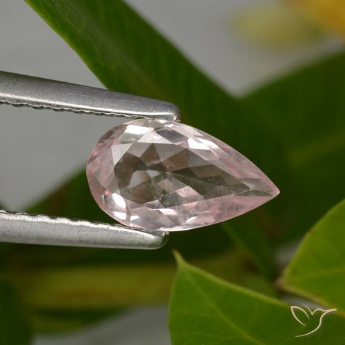 0.55ct طبيعي وردى فلامنجو مورغانيتي, شكل الكمثرى, VVS-VS