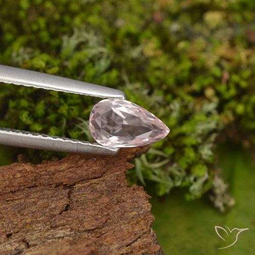 0.48ct طبيعي وردي فاتح مورغانيتي, شكل الكمثرى, VVS