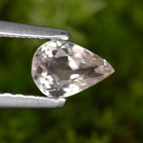 مورغانيتي وردي فاتح طبيعي، شكل الكمثرى، 0.43 قيراط، VVS