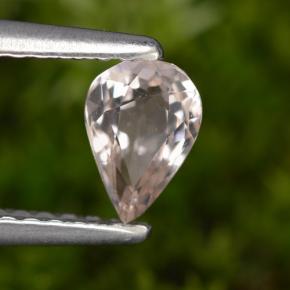 مورغانيتي وردي فاتح طبيعي، شكل الكمثرى، 0.43 قيراط، VVS