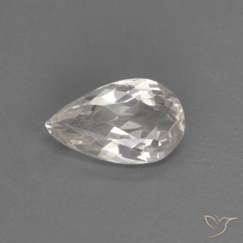0.46ct طبيعي سالمون وردي مورغانيتي, شكل الكمثرى, VVS