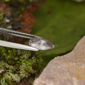 مورغانيت وردي فاتح طبيعي، شكل الكمثرى، 0.49 قيراط، VVS