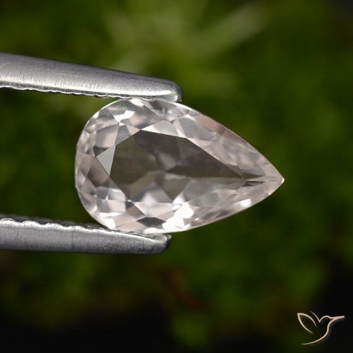 0.68ct طبيعي وردى فاتح جدا مورغانيتي, شكل الكمثرى, VVS-VS