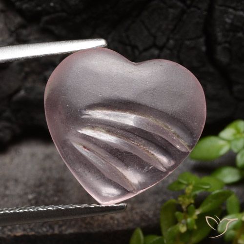 4.50ct طبيعي وردى زهرى مورغانيتي, قلب, شفاف