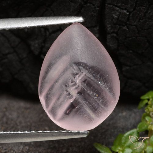 2.62ct طبيعي وردى مرجانى مورغانيتي, شكل الكمثرى, نصف شفاف