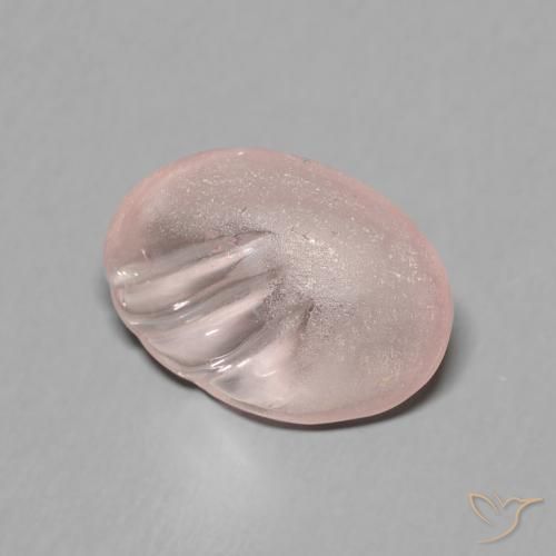 3.85ct طبيعي وردى فلامنجو مورغانيتي, بيضوي, شفاف